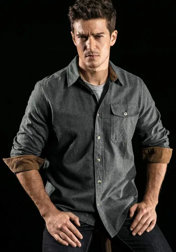 Vista 9 de CQR - Camisa de franela de algodón a cuadros con botones y manga larga para hombre, algodón cepillado suave, camisa de estilo informal
