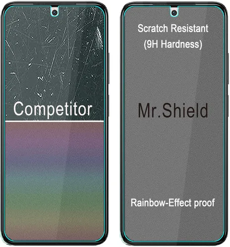 Vista 5 de Mr.Shield Protector de pantalla puede usarse con Xiaomi Redmi Note 12S [vidrio templado] [3 unidades] [Vidrio japonés con dureza 9H]
