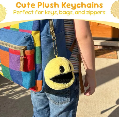 Vista 3 de Bonito llavero de felpa de juego, juguete de peluche fantasma, animales de peluche suaves y lindos de 3 pulgadas, decoraciones de tus bolsos