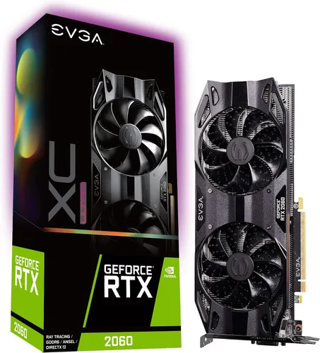 Vista 12 de EVGA 06G-P4-2066-KR GeForce RTX 2060 KO Gaming, 6GB GDDR6, ventiladores duales, placa trasera de metal