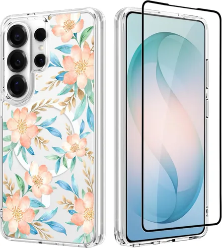 Vista 16 de OOK Funda para iPhone 17 Pro compatible con Magsafe, con protector de pantalla, elegante lazo estético, delgado, transparente, magnético, a prueba