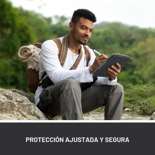 Vista 7 de Logitech Funda de teclado tipo folio resistente para iPad (10ª generación y A16) con conector inteligente y teclado duradero a prueba de derrames