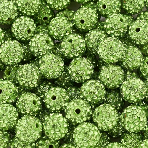 Vista 23 de Beadthoven - 100 cuentas de diamantes de imitación de arcilla de 0.394 pulgadas para la fabricación de joyas, cuentas de bola de disco de cristal