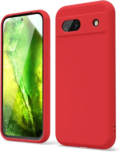 Vista 149 de oakxco para Google Pixel 6A Funda de teléfono de silicona líquida, diseño estético lindo y delgado para mujer y niña, cubierta de gel suave, lisa