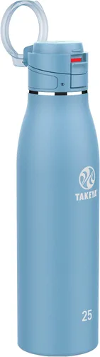 Vista 22 de Takeya Traveler - Taza de café de viaje de acero inoxidable con tapa abatible (17 onzas, rubor), taza aislada a prueba de fugas para café y té