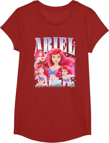 Vista 42 de Disney Camiseta de la princesa Ariel de la Sirenita Multi Pose, Negro