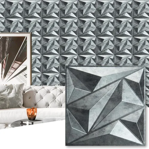 Vista 18 de Art3dwallpanels Paquete de 20 paneles de pared 3D para decoración de pared interior, 12 x 12 pulgadas, paneles de diamante blanco para sala de Nuevo