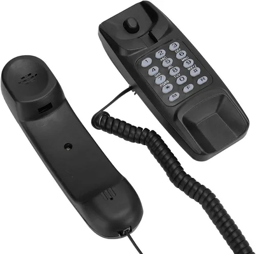 Vista 9 de Teléfonos con cable, teléfono fijo colgante para el hogar, oficina, hotel, etc. (negro)
