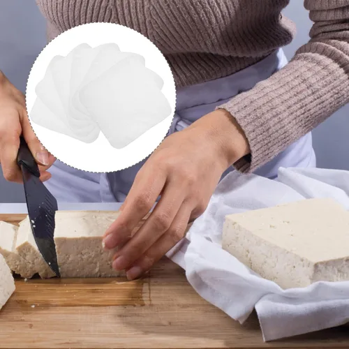 Vista 2 de Kichvoe 6 paños de filtro de algodón multifuncionales reutilizables para colar jugos y cocinar para té y más saludable, fácil de limpiar