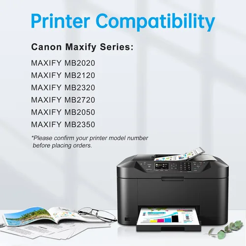 Vista 2 de Paquete de 12 cartuchos de tinta Maxify 1200XL para Canon PGI-1200XL PGI-1200 XL PGI 1200 Pigment Ink Work para Canon Maxify MB2720 MB2050 MB2350