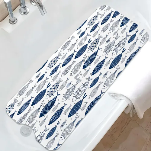 Vista 8 de Tapete de baño de sirena antideslizante, bonito tapete de baño de goma para bañera, tapete de baño para niños y niñas pequeñas, tapete de ducha