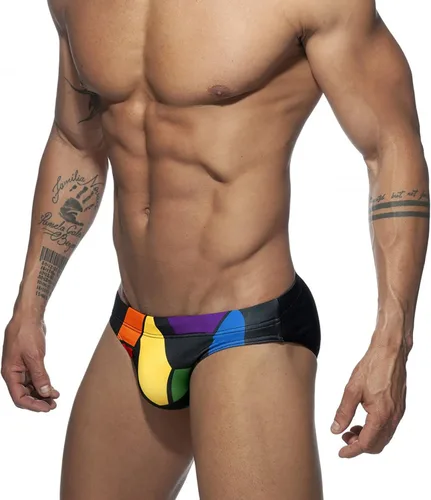 Vista 2 de NUJOLI Men's Bikini Swimwear Sexy Low Rise Swimming Briefs with Adjustable Drawstring