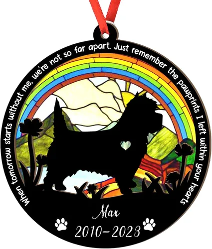 Vista 81 de Adorno personalizado para atrapasoles de sabueso afgano, adorno de Navidad de sabueso afgano, regalo para perro amante, sabueso afgano conmemorativo