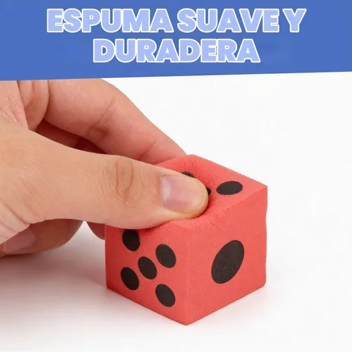 Vista 2 de ~ 12 ~ Dados de espuma ~ 1.5 pulgadas ~ Juegos de enseñanza de matemáticas ~ NUEVO