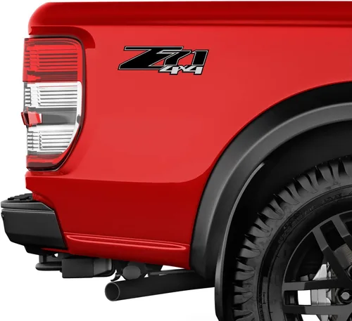Vista 6 de Z71 4x4 Rojo Negro - F - 1500 2500 HD Pegatinas (Z71 4x4 Negro)