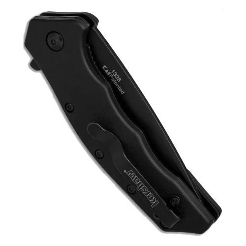 Vista 2 de Cuchillo Kershaw Thicket Tanto con apertura asistida, negro GFN (negro liso) 1328