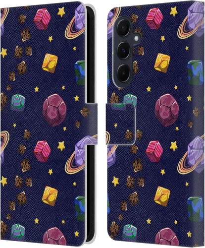 Vista 182 de Head Case Designs Officially Licensed Carla Morrow Colorful Space Dice Patterns Leather Wallet Case Compatible with Samsung Galaxy A07 4G