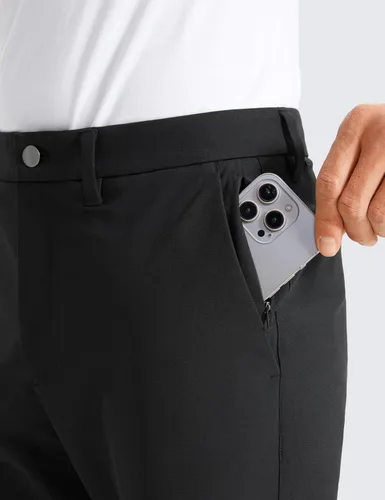 Vista 5 de CRZ YOGA - Pantalones de golf para hombre, de 28, 30, 32, 34 y 36 pulgadas, secado rápido, ligeros, casuales y para el trabajo, para usar todo