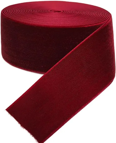 Vista 98 de Chenkou Craft 5 yardas de cinta de terciopelo para decoración navideña y embalaje artesanal
