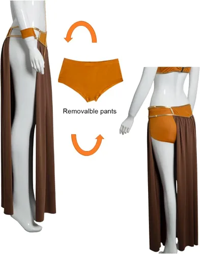 Vista 5 de FOFODUCK Disfraz de esclava de princesa para mujer, sexy, vestido de lencería de Halloween, uniforme