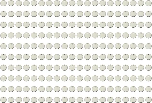 Vista 6 de Shapenty Dije pequeño redondo de acero inoxidable plano en blanco para estampado, mini discos a granel para pulseras, aretes, collares, dijes