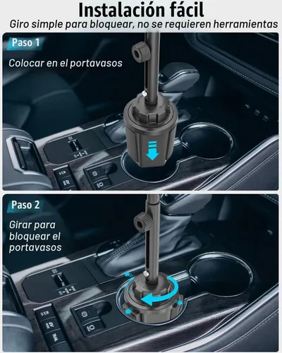 Vista 6 de Soporte de aluminio para tablet de automóvil, [altura ajustable de 16 pulgadas] [compatible con funda gruesa] Soporte resistente para tablet