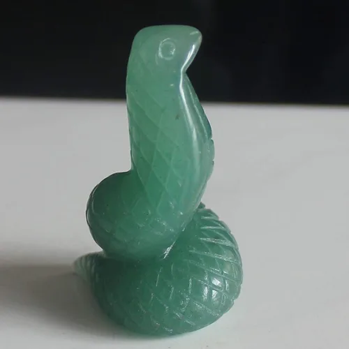 Vista 6 de Figura de serpiente de ojo de tigre dorado tallada a mano de 2 pulgadas con piedra preciosa tallada a mano para decoración del hogar