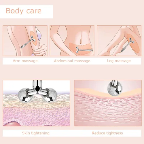 Vista 3 de Rodillo facial para ojos, rodillo facial masajeador facial y corporal para el cuidado de la piel, herramienta para el cuidado de la piel para cara