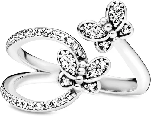Vista 7 de PANDORA Jewelry Sparkling Butterfly Open Cubic Zirconia Ring in Sterling Silver