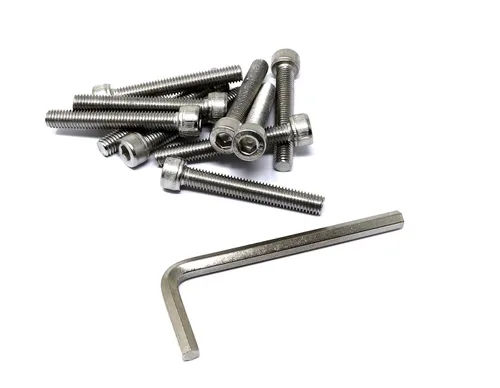 Vista 48 de iexcell Kit de tornillos de cabeza hexagonal de acero inoxidable 304, 100 unidades M2 x 0.157 in, paso de rosca de 0.016 in