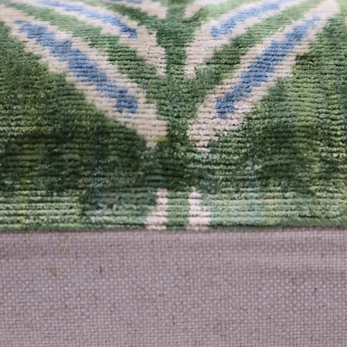 Vista 6 de CANVELLO -Exquisita almohada/cojín de plumón: almohadas de plumas elegancia y arte Almohadas icónicas con diseño Ikat Seda de terciopelo suave