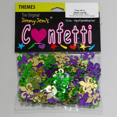 Vista 2 de Confeti Fleur De Lis Mardi Gras Mix - Paquete al por menor #9547 QS0