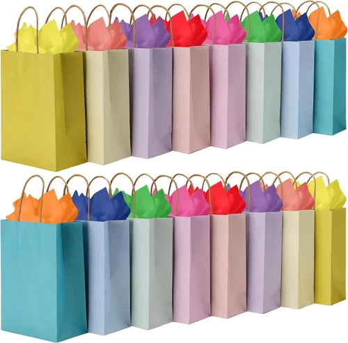 Vista 18 de BLEWINDZ - 32 bolsas de regalo pequeñas con 32 pañuelos de 8.7 x 6.3 x 3.2 01-8cols-S