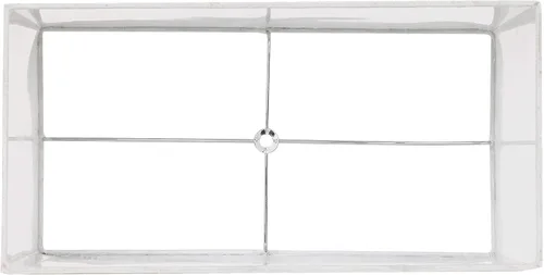Vista 4 de Pantalla de lámpara de 16 pulgadas x 8 pulgadas de profundidad x 10 pulgadas de alto (premontada), juego de 2 grandes rectangulares blancos de tela