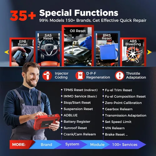Vista 5 de Launch X431 CRP919XBT Herramienta de escaneo bidireccional inalámbrico con código ECU, 2026 Upgraded of CRP919X, All System Diagnostic OBD2