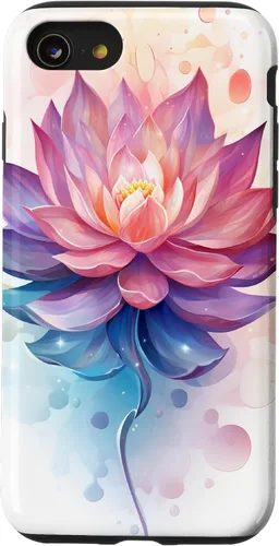 Vista 18 de Funda con ilustración de flor de loto para iPhone 17
