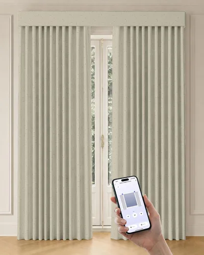 Vista 20 de Graywind Cortinas motorizadas con riel, cortinas inteligentes para oscurecer la habitación, cortinas cableadas compatibles con control remoto Alexa