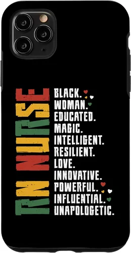 Vista 11 de iPhone 15 RN Enfermera Black History Enfermera Afro African Registered Enfermera Caso
