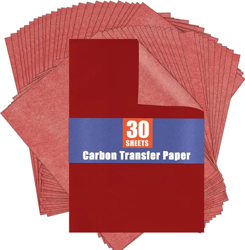Vista 8 de PSLER Papel de carbón negro para trazado - 30 piezas de papel