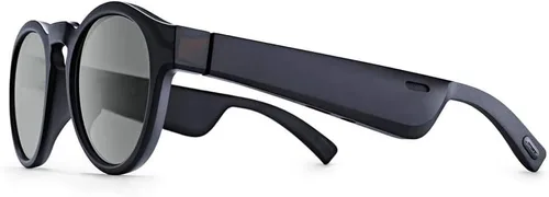 Vista 4 de Bose Monturas, gafas de sol de audio con auriculares abiertos, Rondo, negro con conectividad Bluetooth, regular