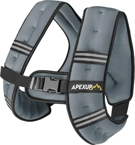 Vista 38 de APEXUP - Chaleco con peso de 5, 10, 15, 20, 25 y 30 libras para hombre y mujer, con rayas reflectantes, equipo para entrenamiento de fuerza y correr