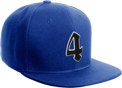 Vista 268 de Daxton Gorra clásica con visera de billete plano con letras del alfabeto inglés antiguo de la A a la Z