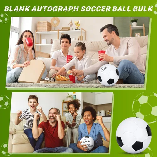 Vista 5 de Jenaai Balón de fútbol a granel con operación de aguja de bomba, Navidad en blanco, autógrafo, pelota de fútbol cristiana, donación de caridad