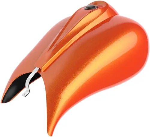 Vista 126 de Cubiertas de tanque estiradas con consola de tablero y tapa de tanque de combustible, cubiertas de combustible de galón para Harley Touring Whisky