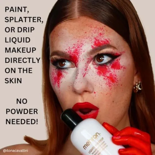 Vista 4 de Mehron - Maquillaje líquido, pintura para la cara y cuerpo (30 ml).