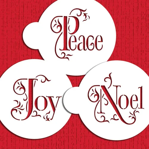 Vista 6 de Juego de galletas Joy, Noel and Peace de Designer Stencils