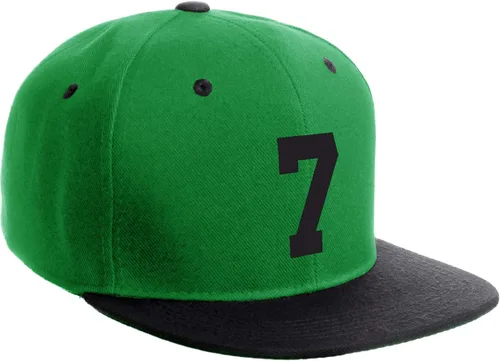 Vista 126 de Número de equipo modificado para requisitos particulares del jugador del color del sombrero del Snapback de la visera plana clásica de la visera