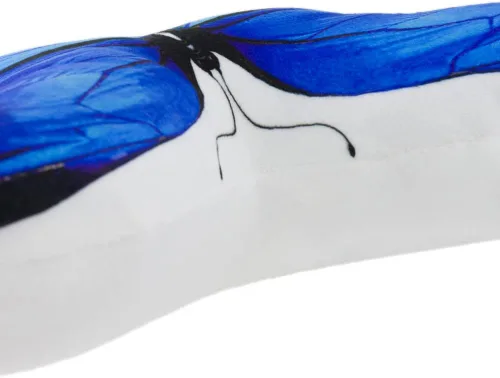Vista 4 de JWH Almohada decorativa de mariposa 3D, almohada de animales estética, de peluche, funda de almohada con estampado de bonito cojín para cama, sofá