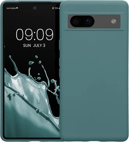 Vista 8 de kwmobile Funda compatible con Google Pixel 7a - Funda protectora delgada de silicona TPU para teléfono - Arctic Night