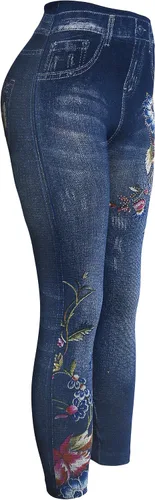 Vista 4 de KMystic - Leggings jeans falsos para mujer
